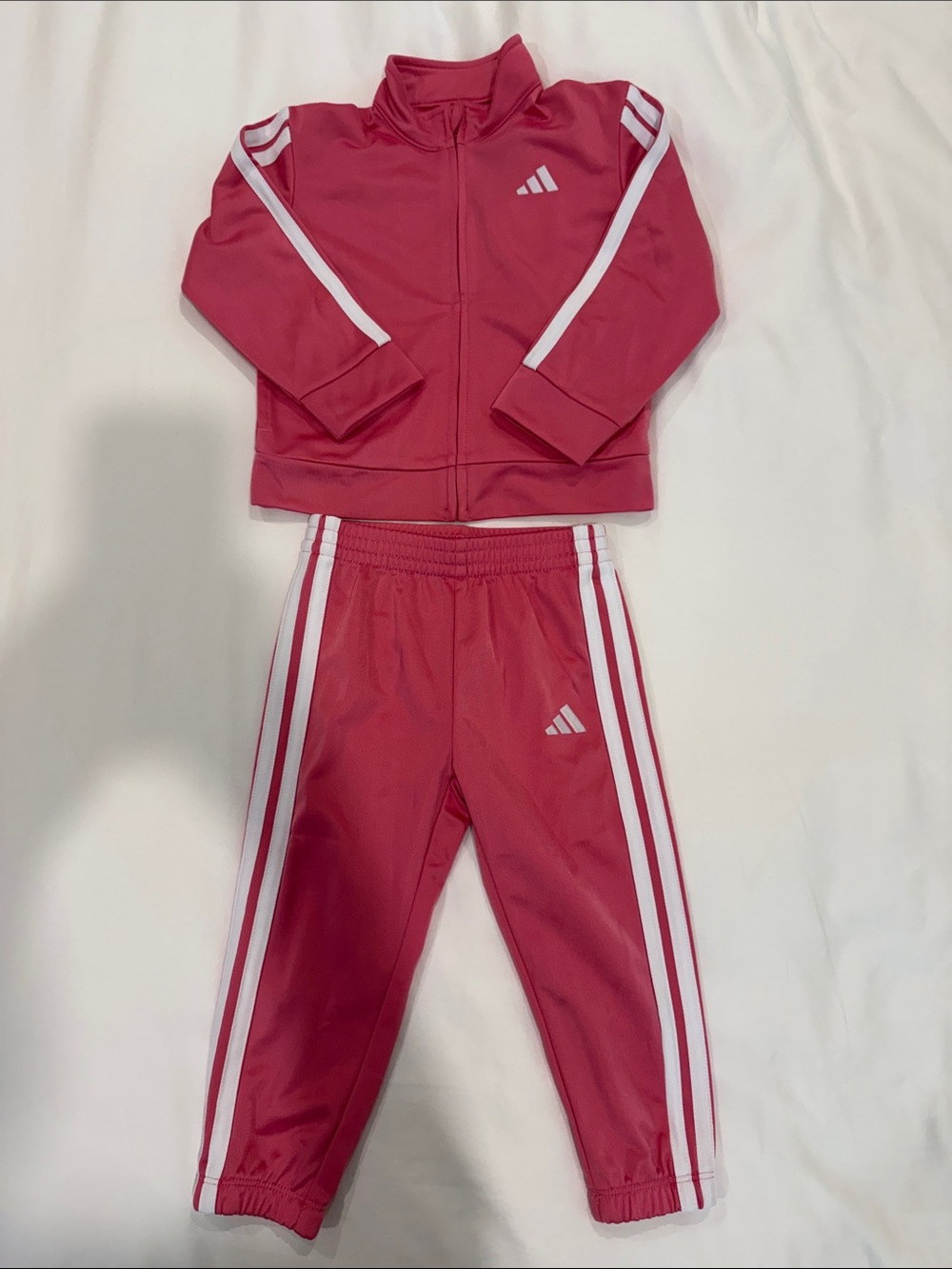 adidas Pink Kids' Athletic Jacket & Track Pants Set